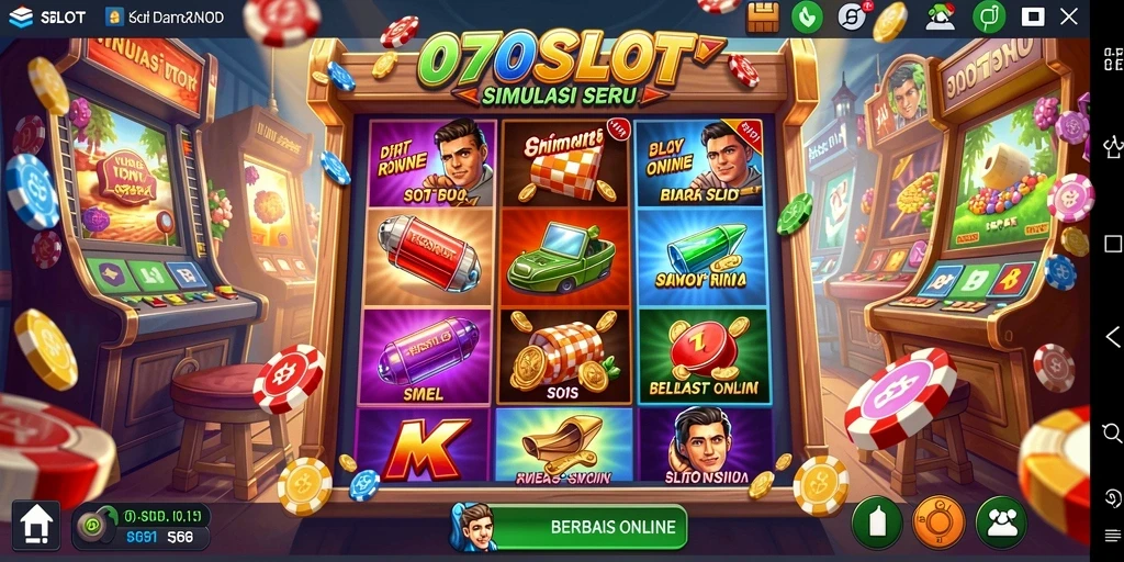 Tampilan gameplay seru dari 070SLOT dengan berbagai tema slot.