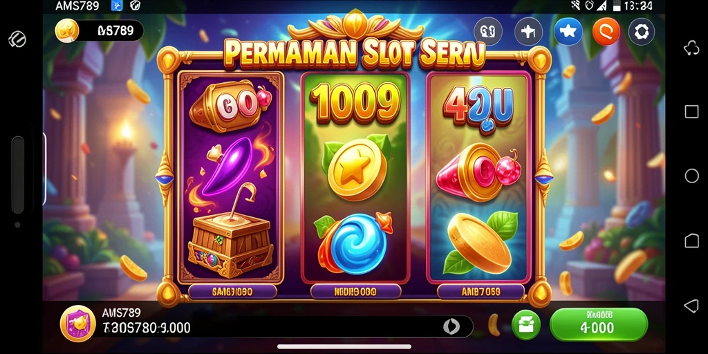 Tangkapan layar AMS789 menampilkan gameplay slot yang menarik dan interaktif.
