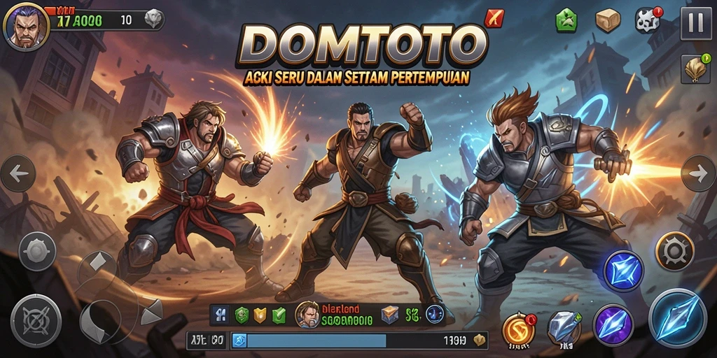Screenshot DOMTOTO menunjukkan gameplay action yang mendebarkan dan intens.