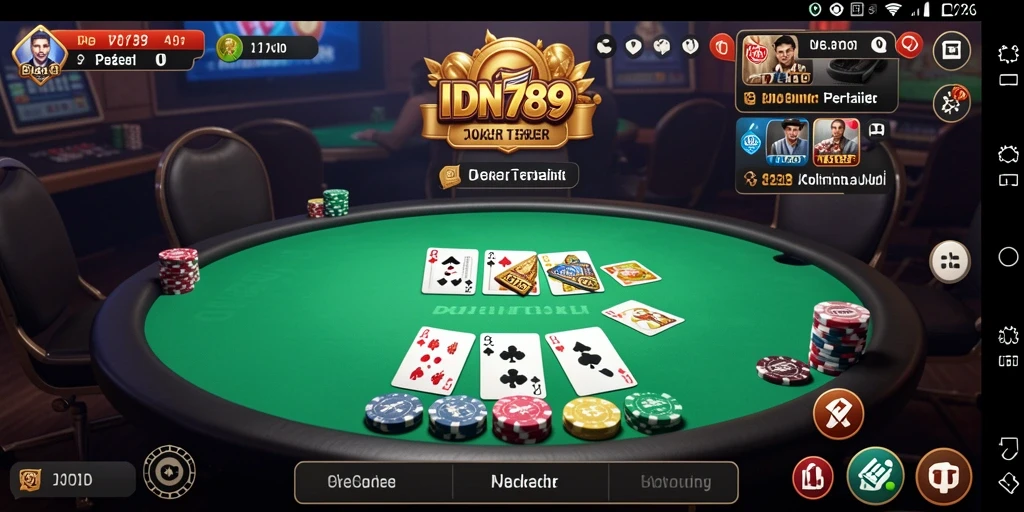Screenshot gameplay IDN789 yang menampilkan suasana permainan Poker.