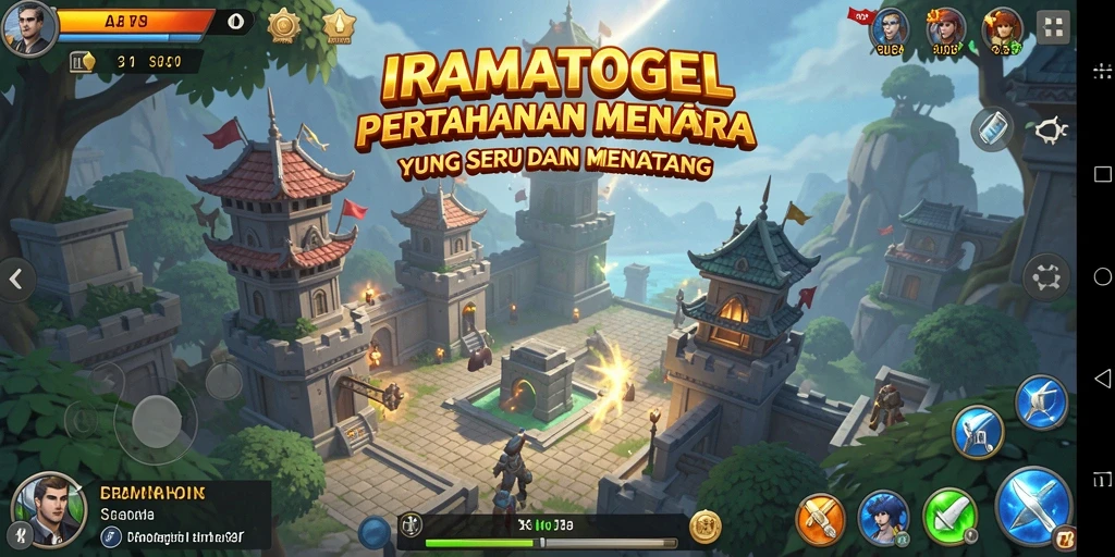 Tangkapan layar gameplay Tower Defense menegangkan di IRAMATOGEL.