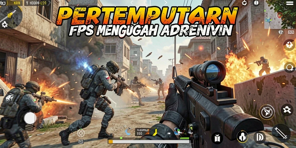 Screenshot gameplay <strong>KKRP</strong> menunjukkan aksi tembak-menembak yang mendebarkan.
