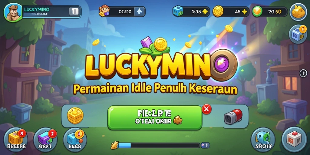 Tampilan gameplay menarik dari LUCKYMINO dengan elemen Idle.