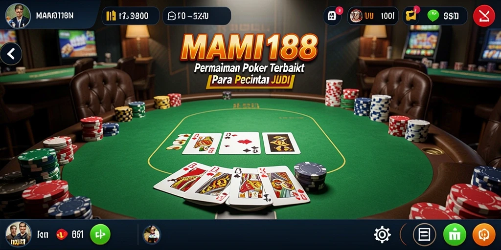 Screenshot gameplay MAMI188 yang menunjukkan keseruan permainan poker.