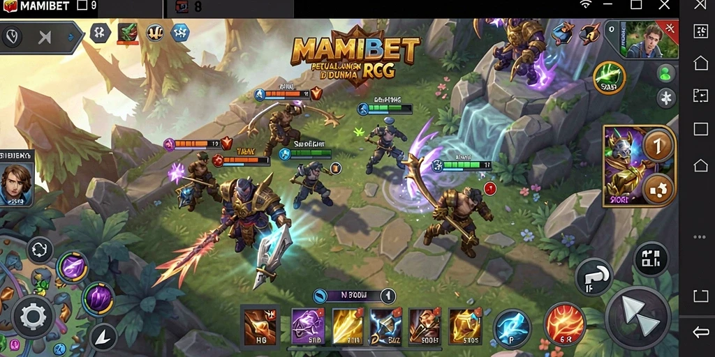 Screenshot utama MAMIBET menampilkan aksi RPG yang seru dan mendebarkan.