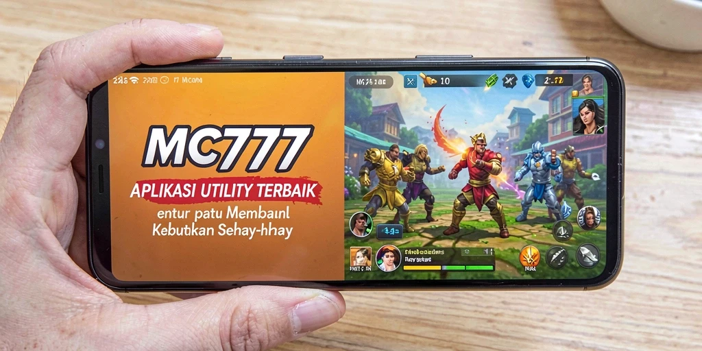 Tampilan antarmuka aplikasi MC777 yang sederhana dan fungsional.
