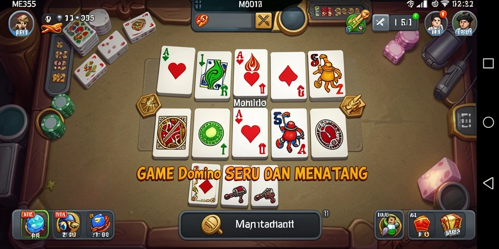 Tampilan gameplay seru dalam aplikasi Domino ME355.