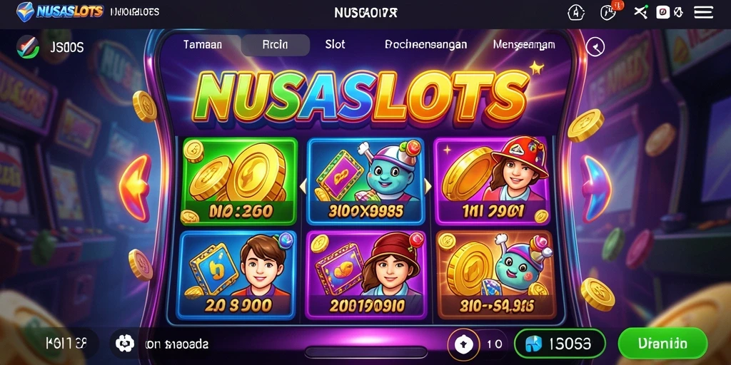 Tangkapan layar dari gameplay NUSASLOTS yang penuh warna.