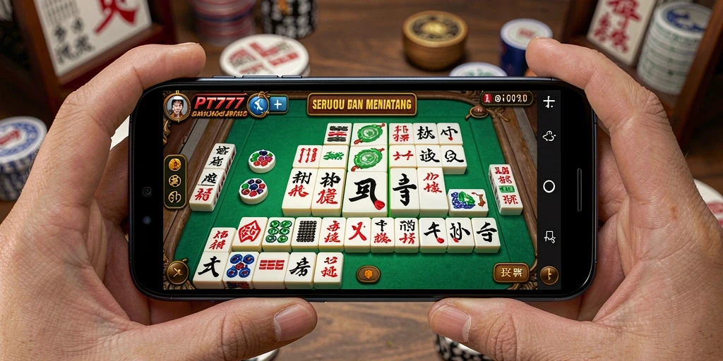 Screenshot PT777 menampilkan gameplay Mahjong yang penuh tantangan.