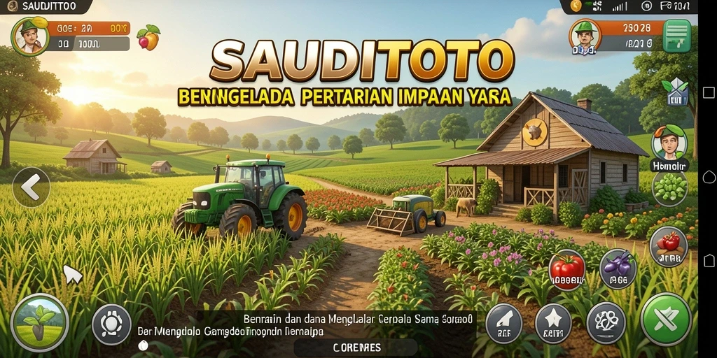 Tampilan gameplay Farming SAUDITOTO yang menyenangkan dan interaktif.