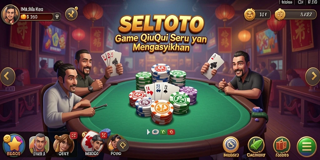 Gameplay seru QiuQiu dalam SELTOTO dengan tampilan grafis menarik.