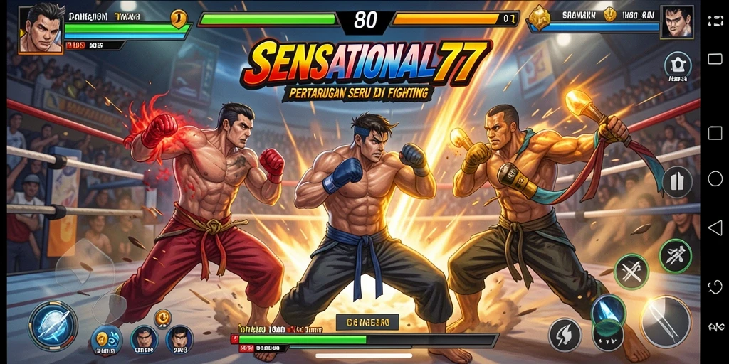 Gameplay intens dan aksi bertarung yang mendebarkan di SENSATIONAL77.
