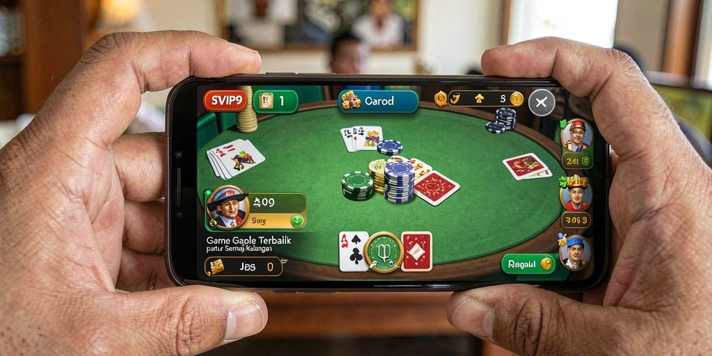 Screenshot gameplay SVIP9 menampilkan keseruan bermain Gaple.