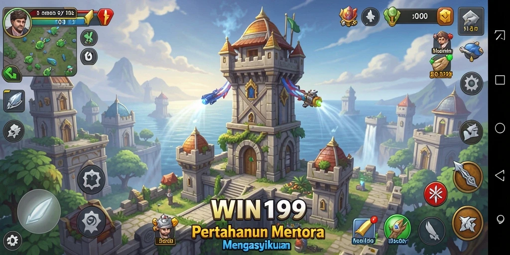Tampilan gameplay Tower Defense yang menantang dan strategis.