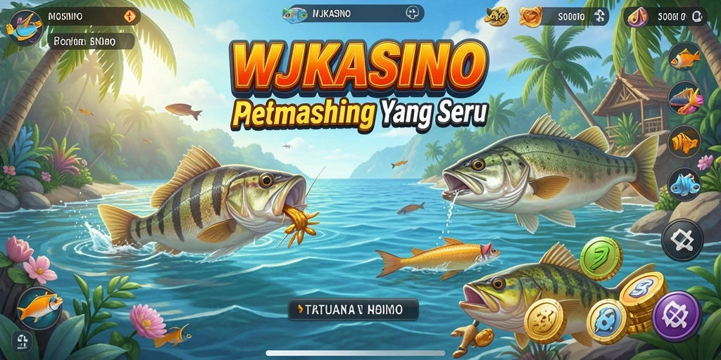 Screenshot gameplay <strong>WJKASINO</strong> menunjukkan aksi memancing yang mendebarkan.